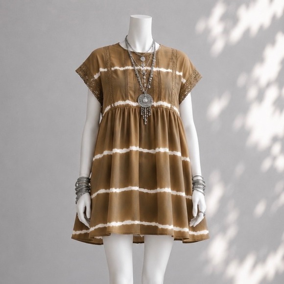 Corey Lynn Calter Dresses & Skirts - Anthropologie Corey Lynn Calter Tunic Dress S Brigid Brown Tie Dye  Boho Mini